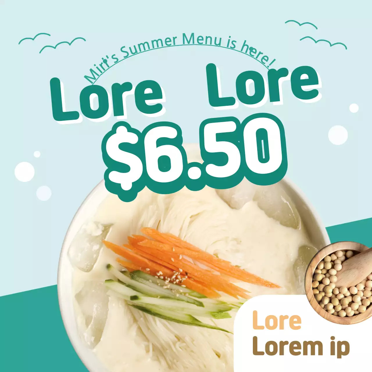 Bean Noodle Launch Event with Turquoise Background