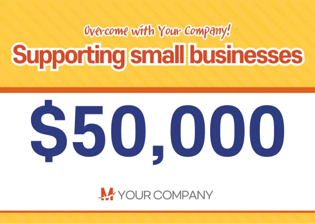 Poster Promosi Bisnis Modern Oranye