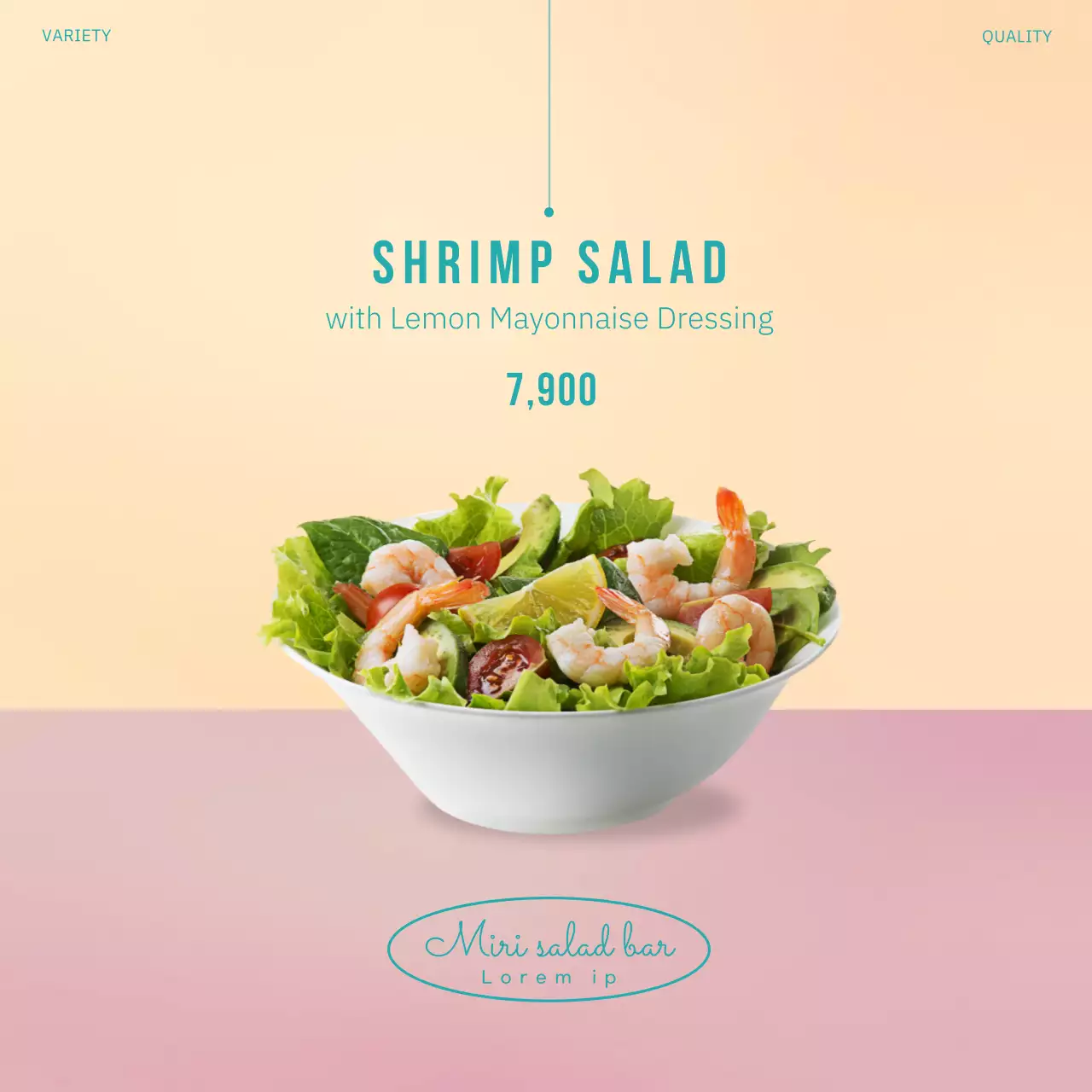 Beige Minimal Salad Promotion Banner