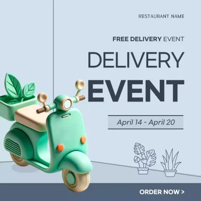 Mint Modern Delivery Promotion Social Media Post