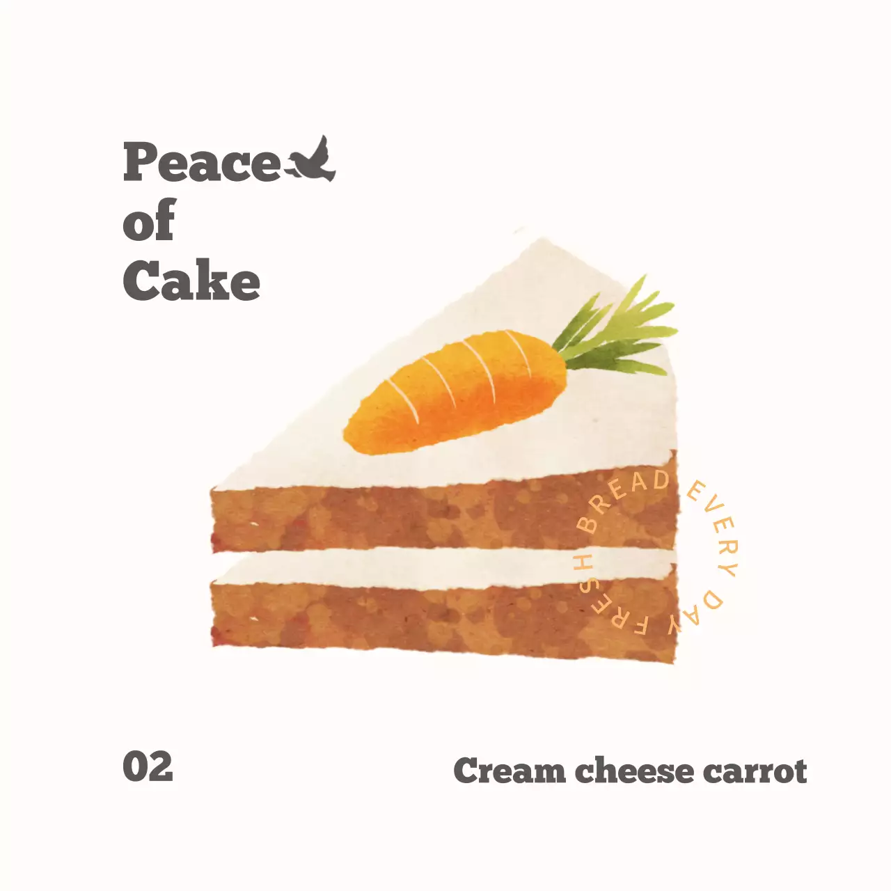 Stiker Makanan Penutup Bergambar Wortel