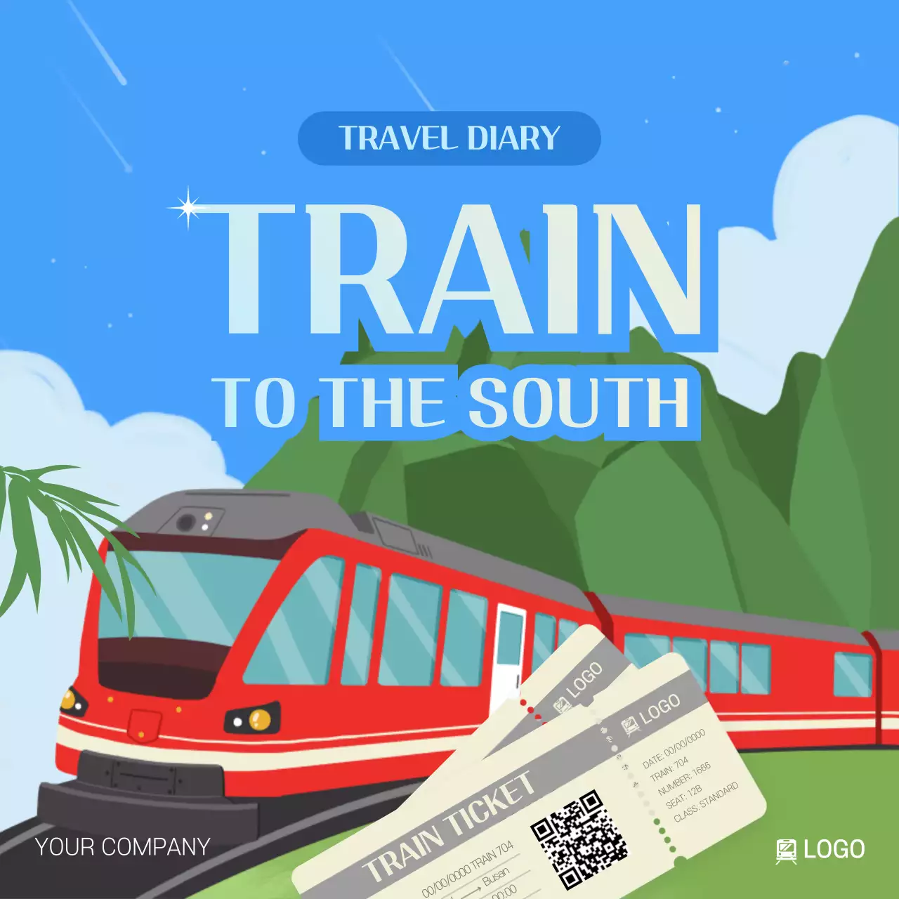 blue illustration railroad day south coast travel how to weave cardnews