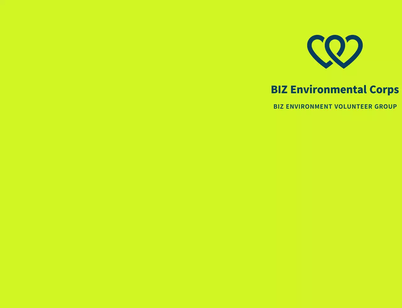 A clean service organization symbol logo style in light green and navy blue for a global environmental campaign organization.