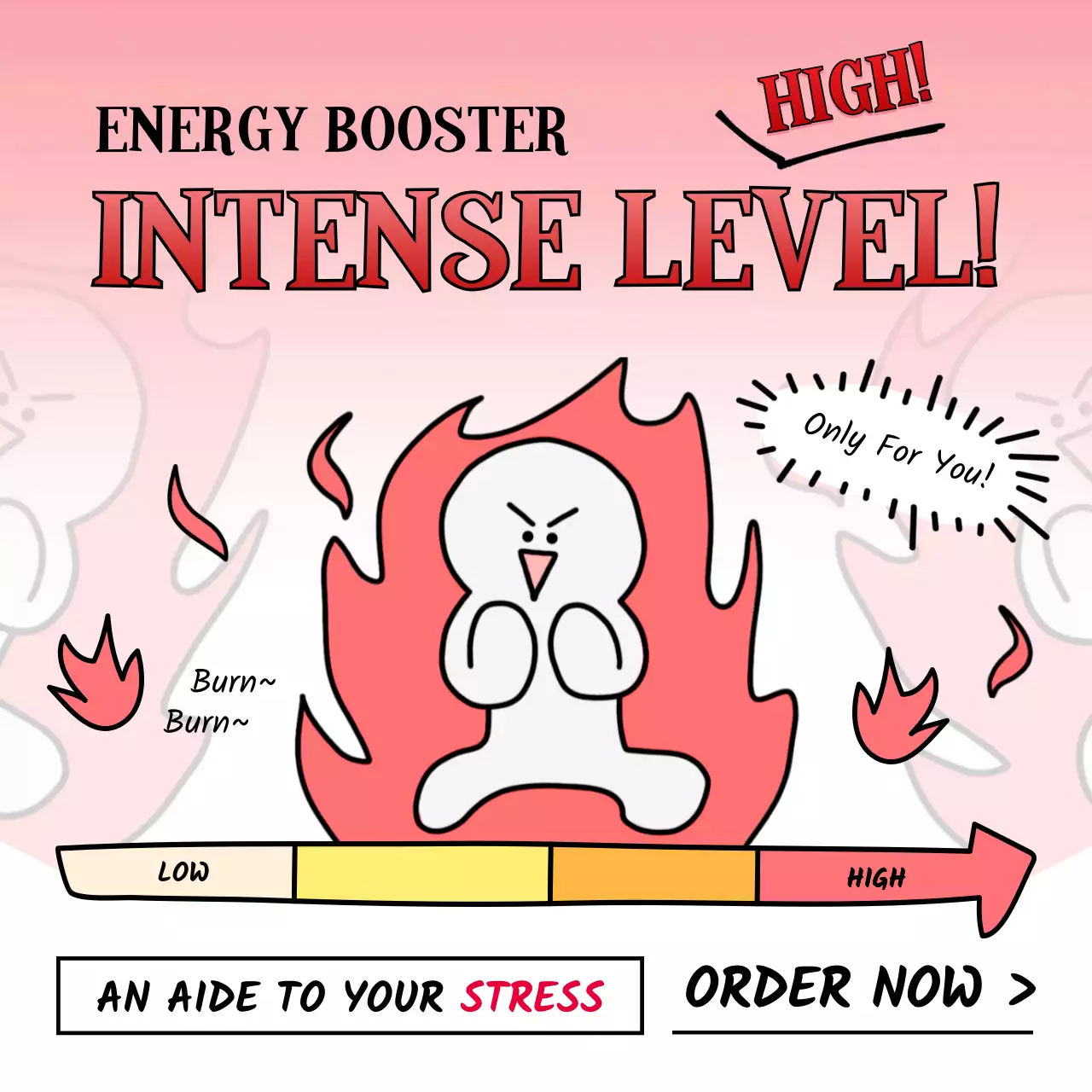 Red Bold Energy Promotion Social Media Post