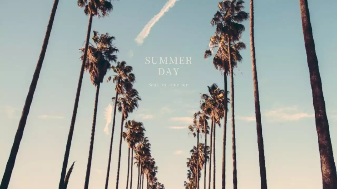 Blue Vintage Summer Announcement Wallpaper