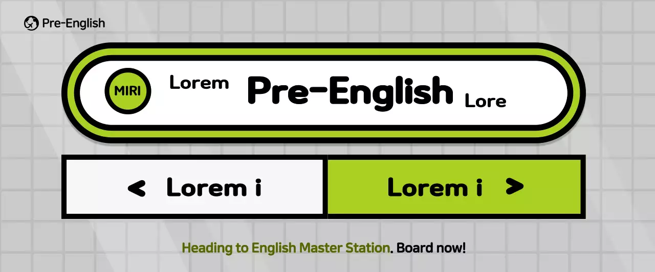 Biểu ngữ hướng dẫn ngôn ngữ hiện đại màu xanh lá cây