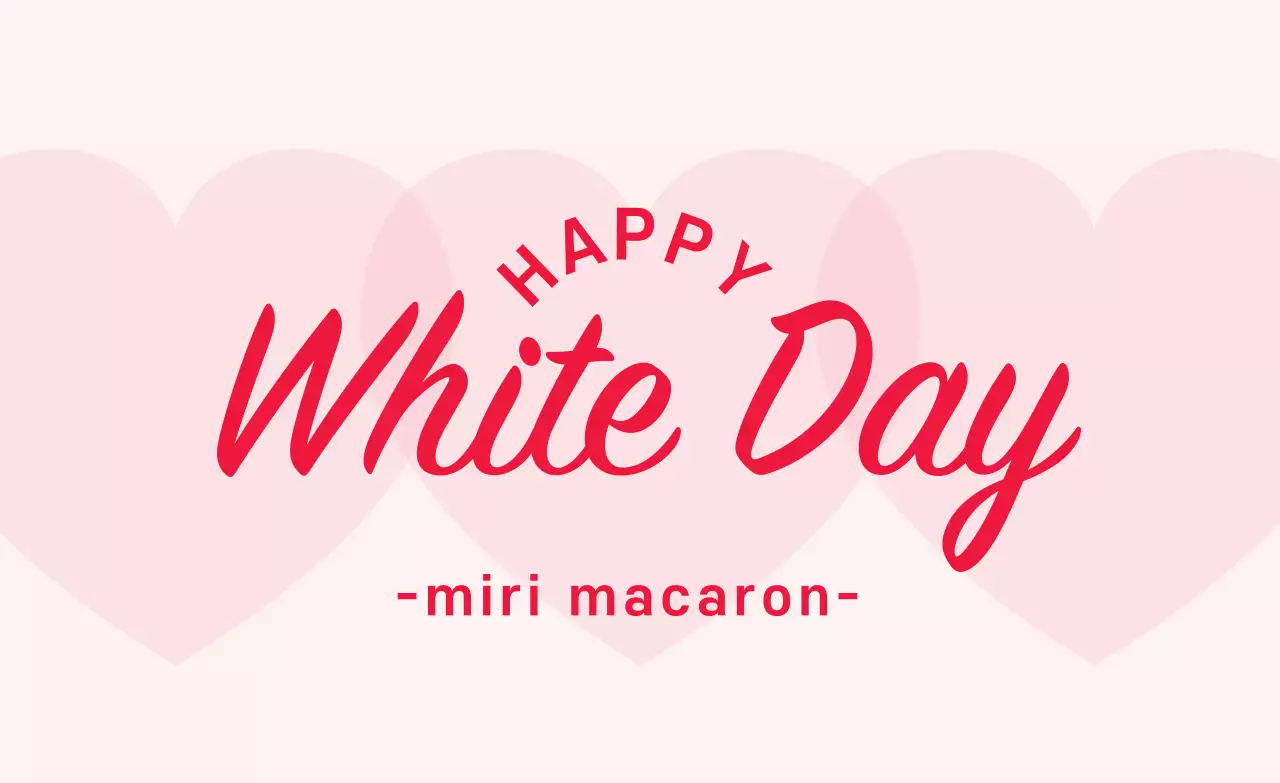 Cute white day label with pink illustration
