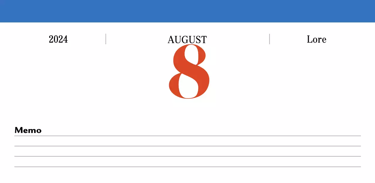 Lịch ký ức Cupsep cổ điển màu đỏ và xanh