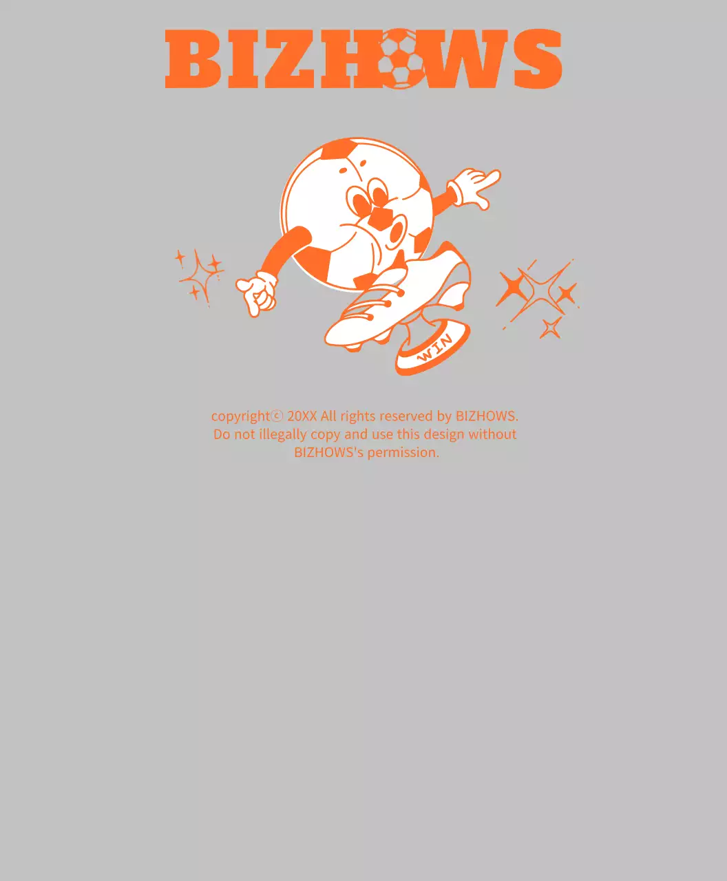 Kaos untuk klub sepak bola favorit Anda dengan karakter bola sepak yang memenangkan piala