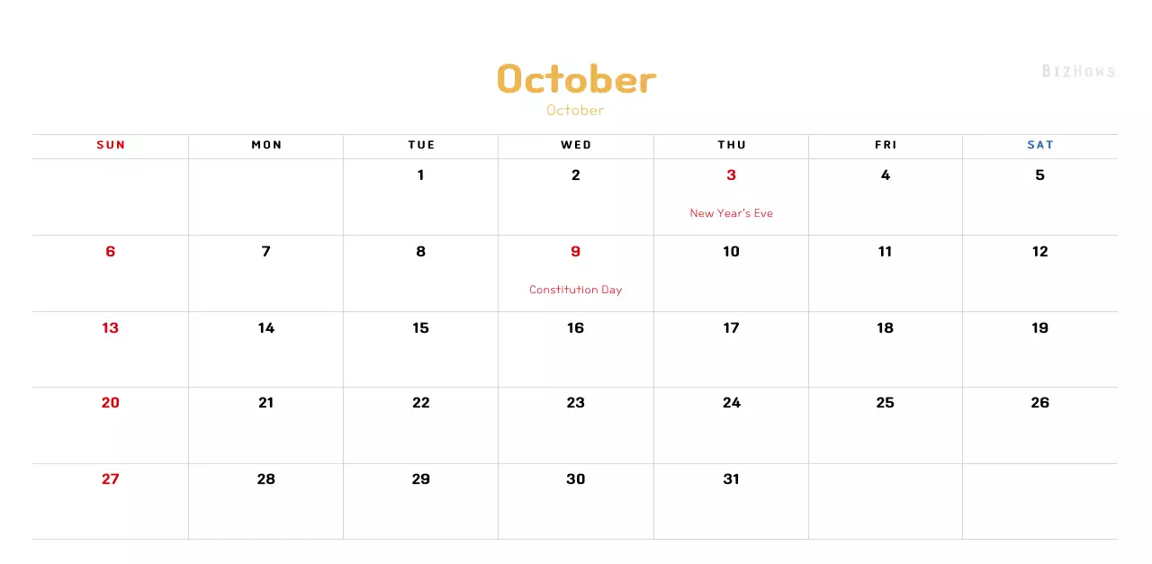 New Year's calendar with a warm, illustrated feel