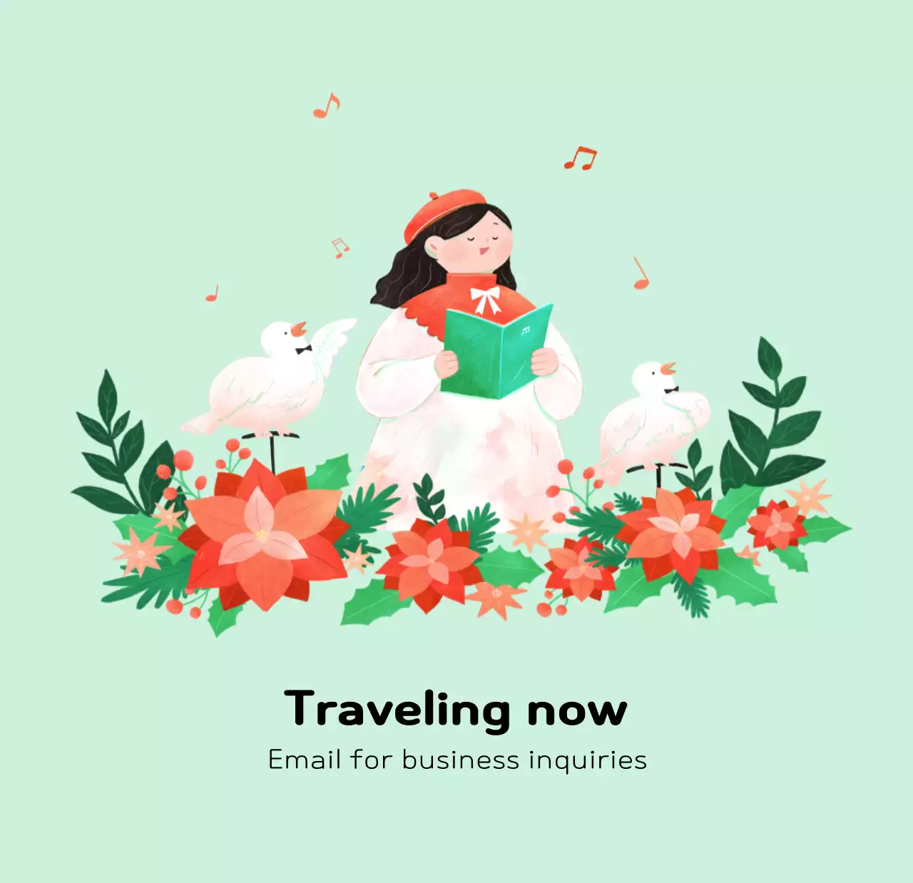 Lịch năm mới với hình ảnh minh họa ấm áp