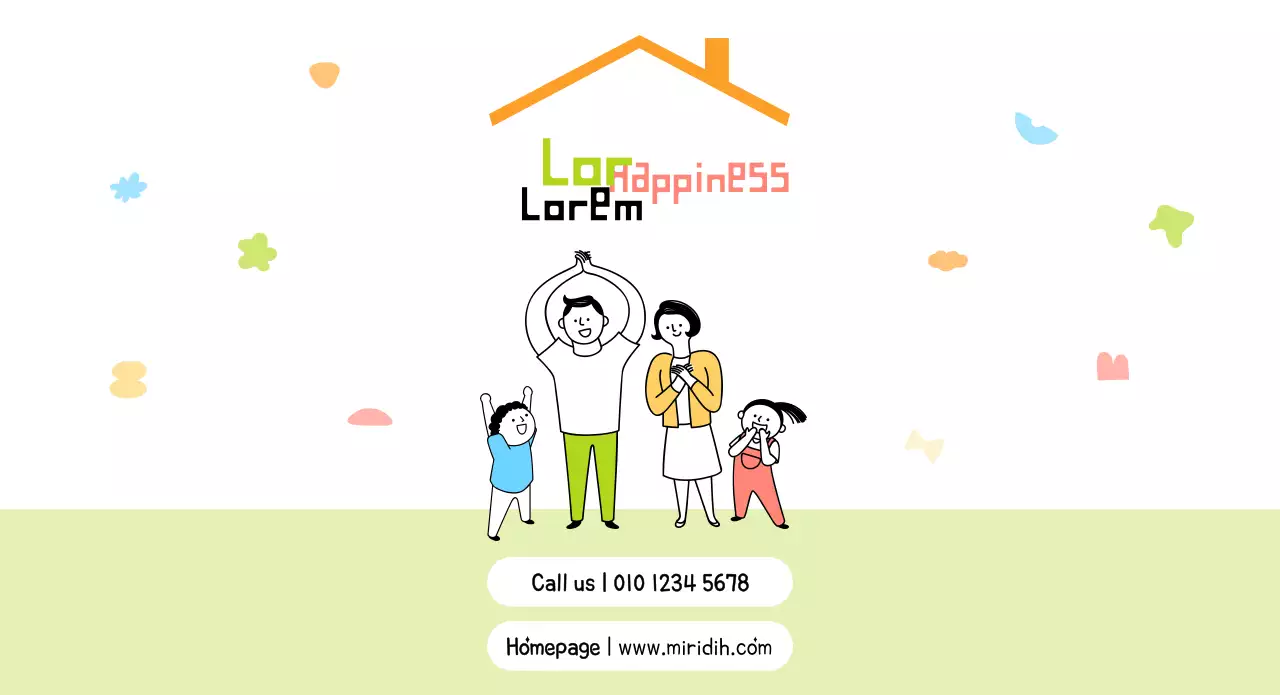 Pastel family illustrations in a variety of colors Welfare Center