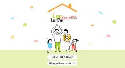 Pastel family illustrations in a variety of colors Welfare Center