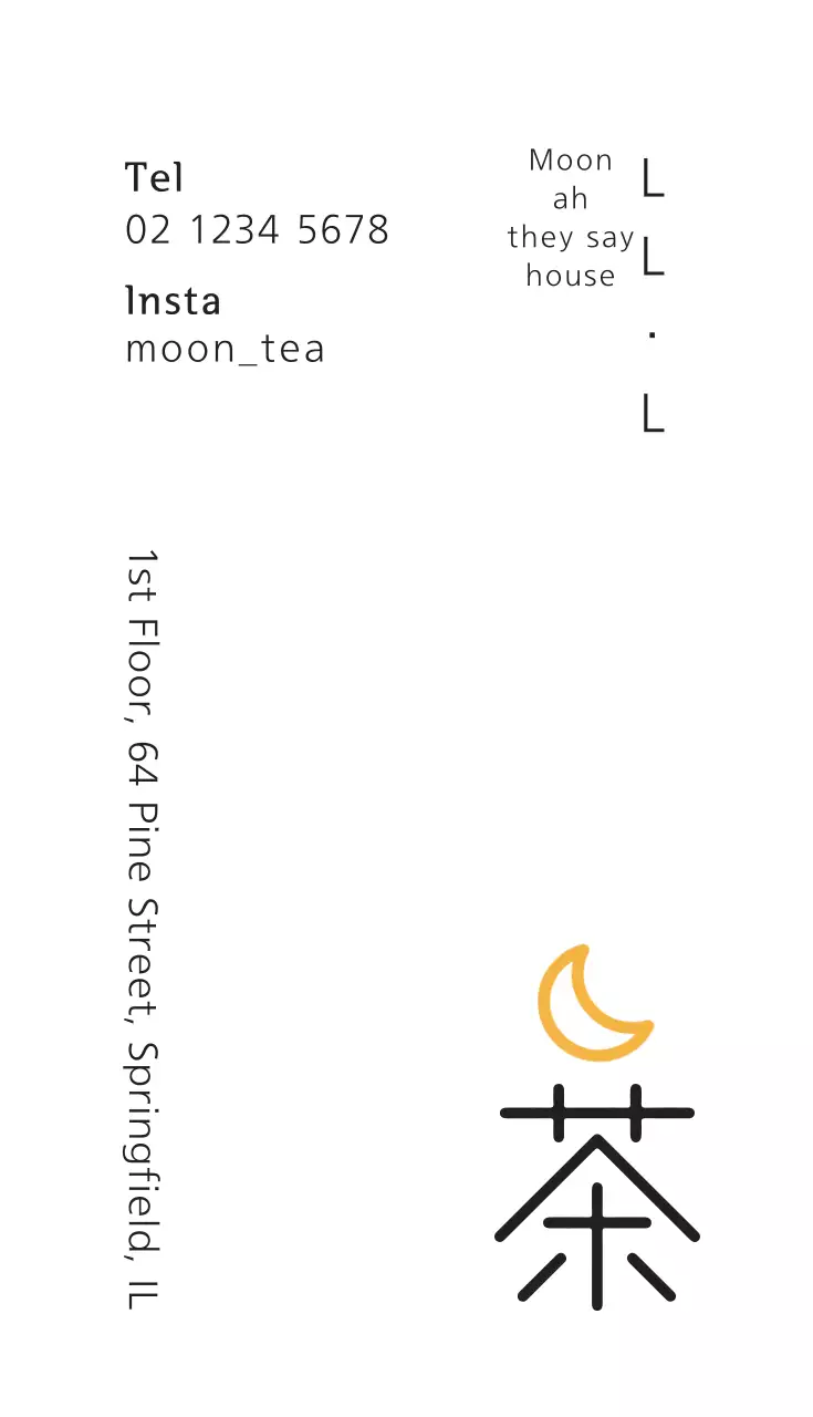 Danh thiếp trà trắng tối giản