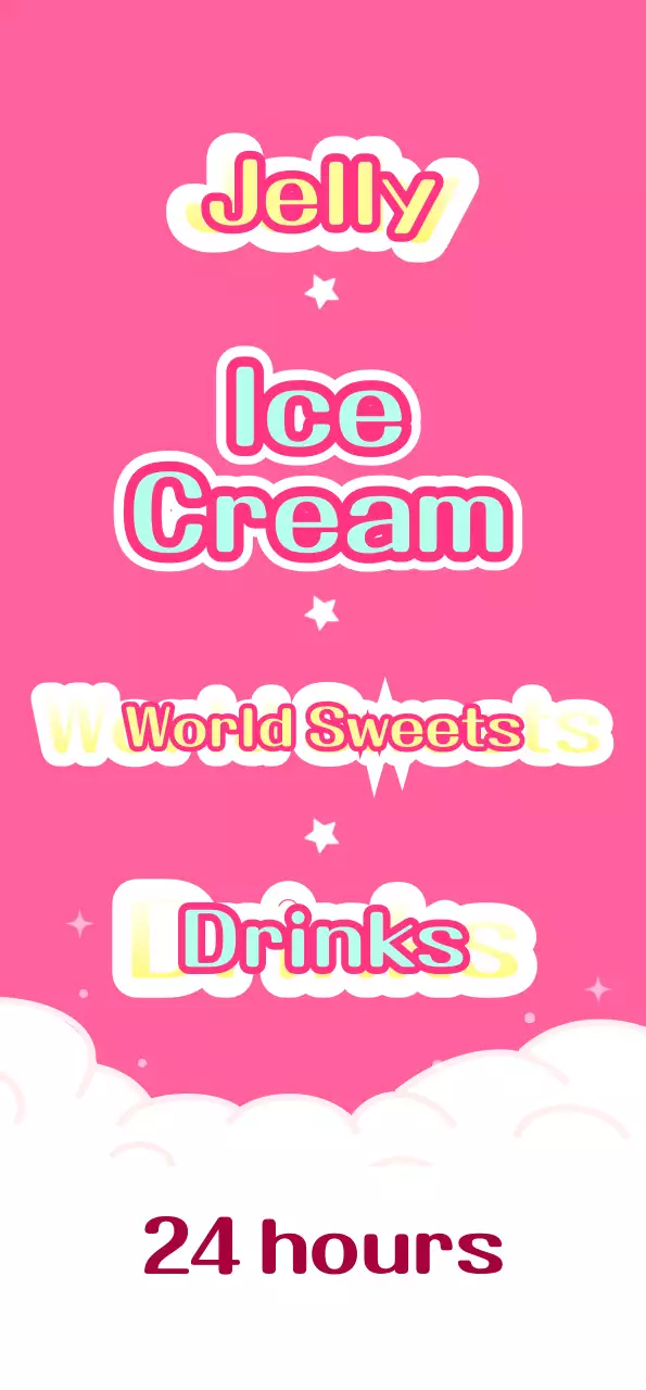 Ruang es krim berwarna merah muda dan biru muda