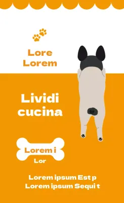 Etichette illustrate arancioni per dolcetti fatti in casa