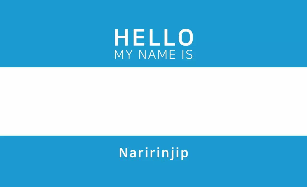 Blue Simple Name Card Banner