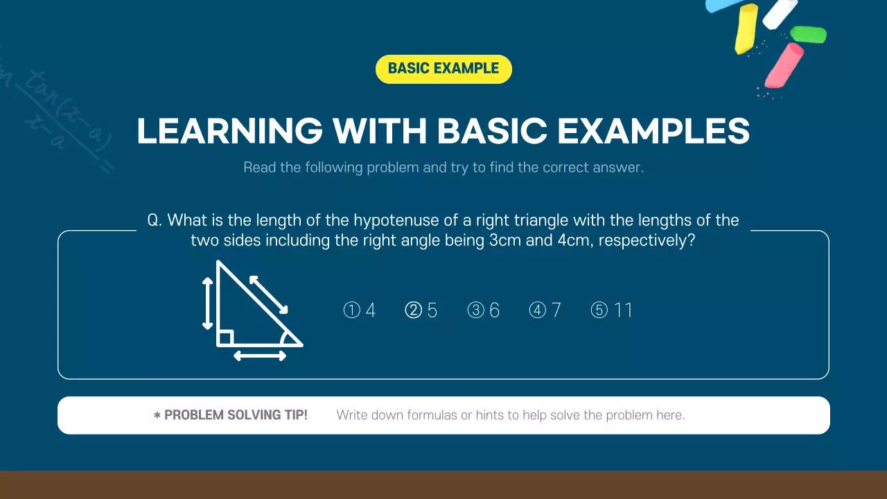 Blue Retro Math Course Presentation