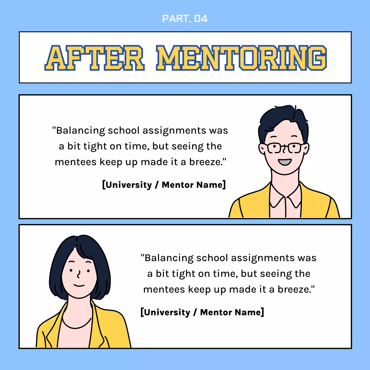 Blue Retro Mentoring Advertisement Instagram Carousel