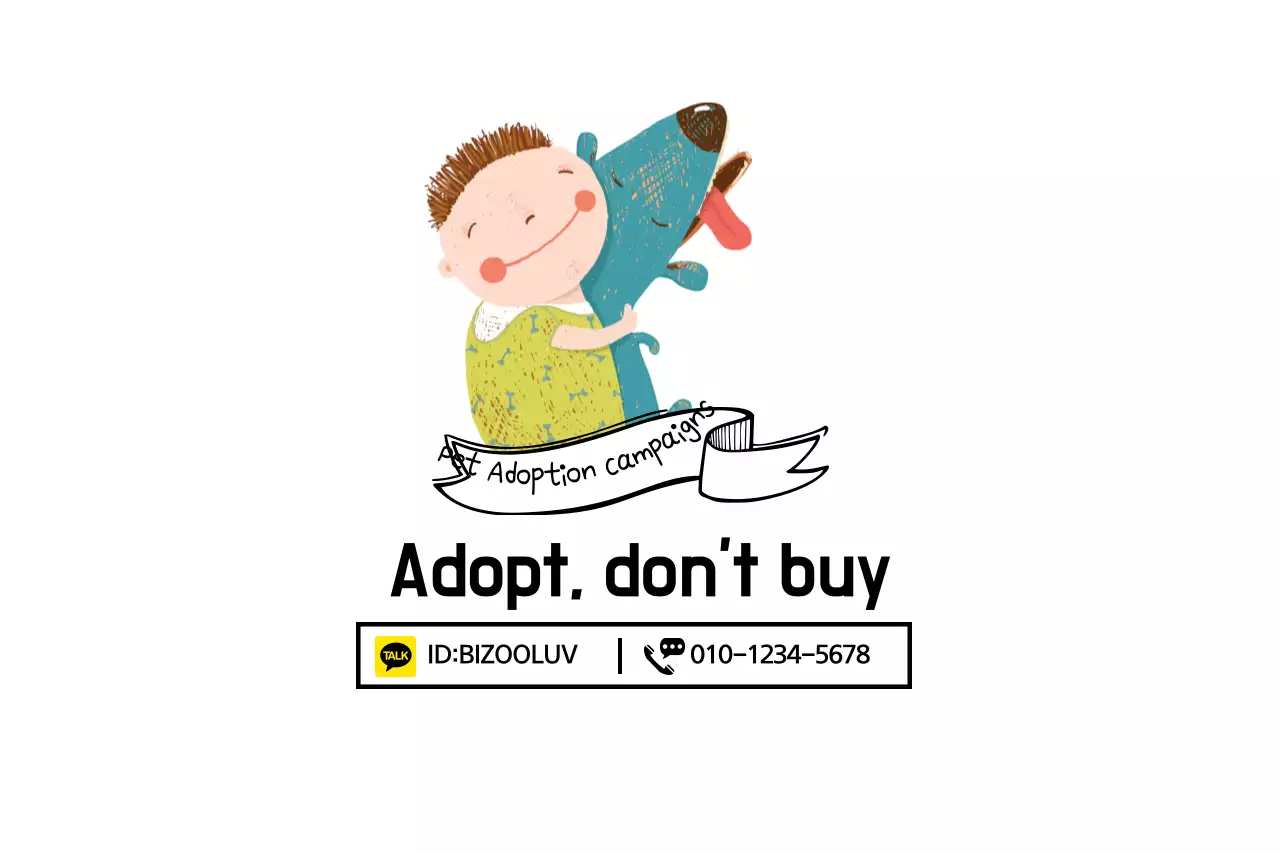 White Cute Pet Adoption Promotion Banner