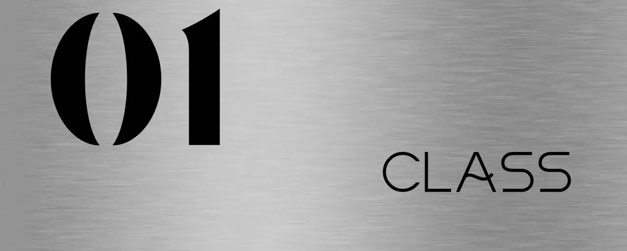 Simple placeholder sign with black school class name text