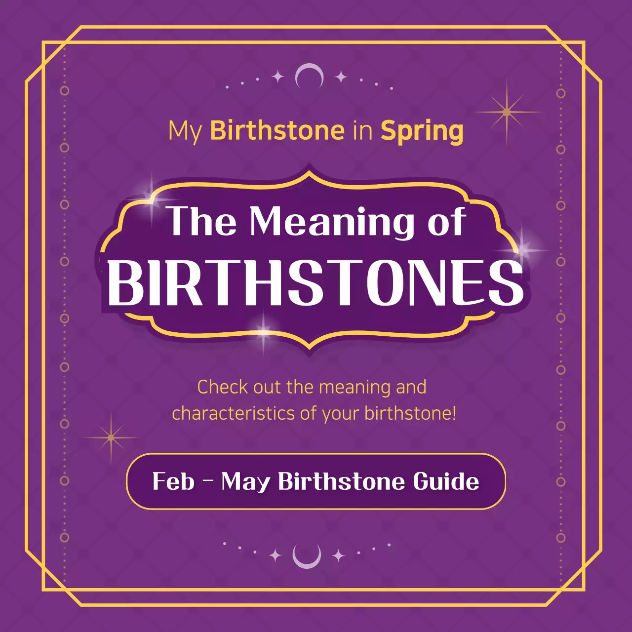 Purple Elegant Birthstone Guide Instagram Carousel