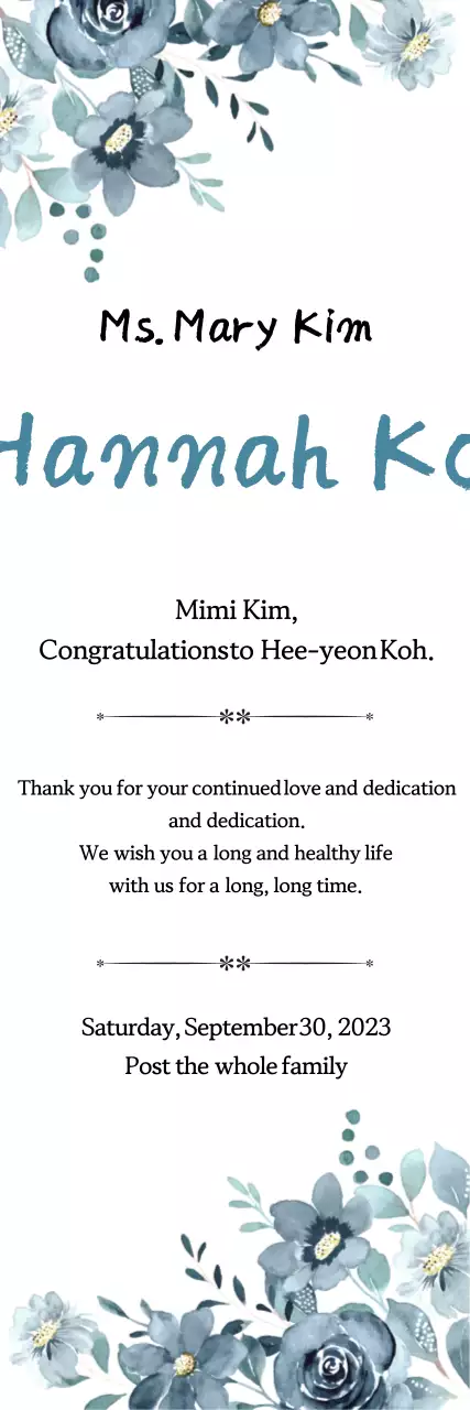 Promoção de Ko Hee-yeon num fundo azul calmante