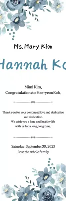 Promoção de Ko Hee-yeon num fundo azul calmante