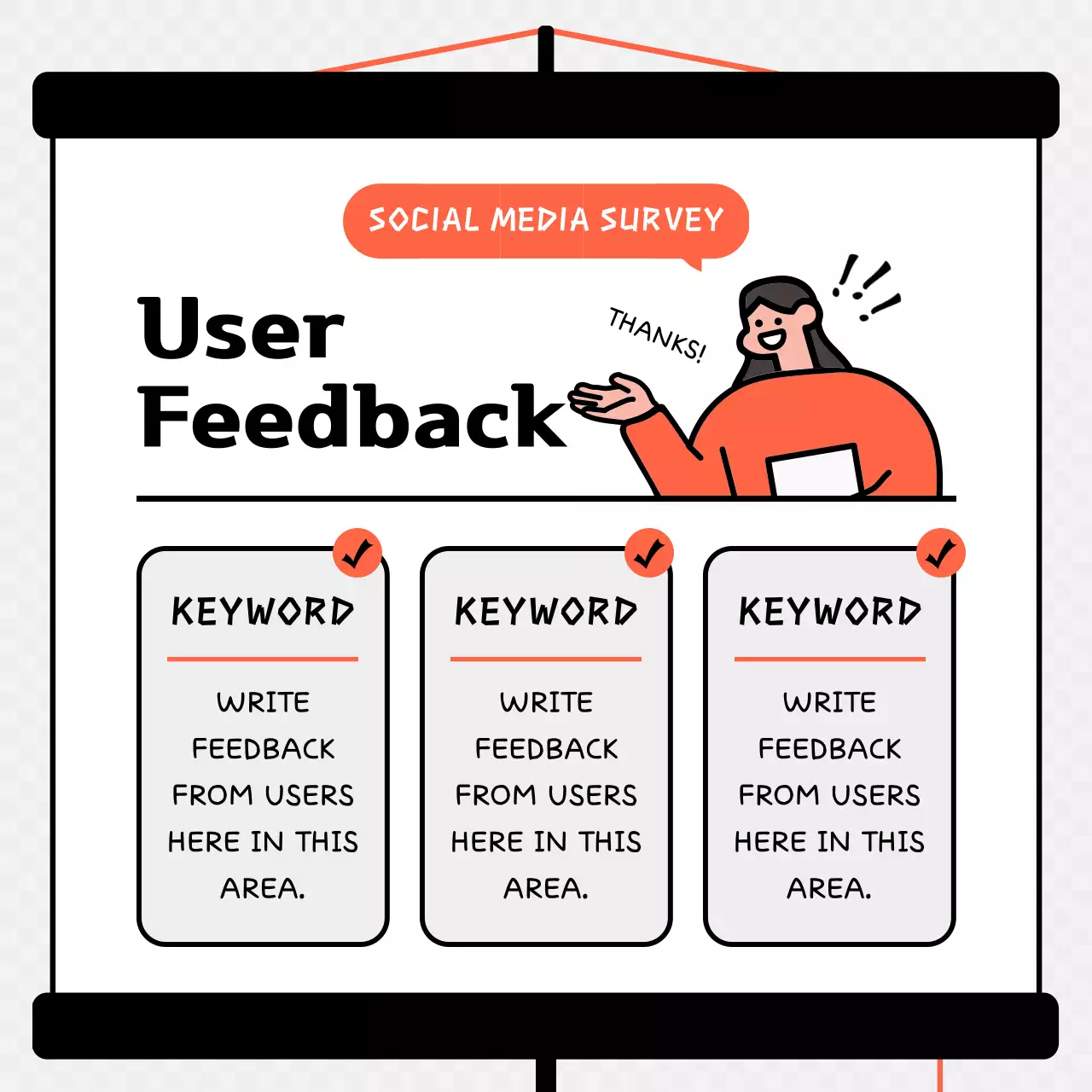 Orange Modern Survey Report Instagram Carousel