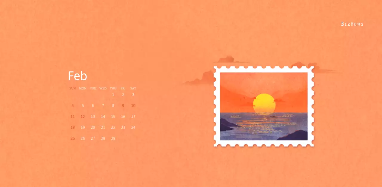 Stamp illustration with a warm concept