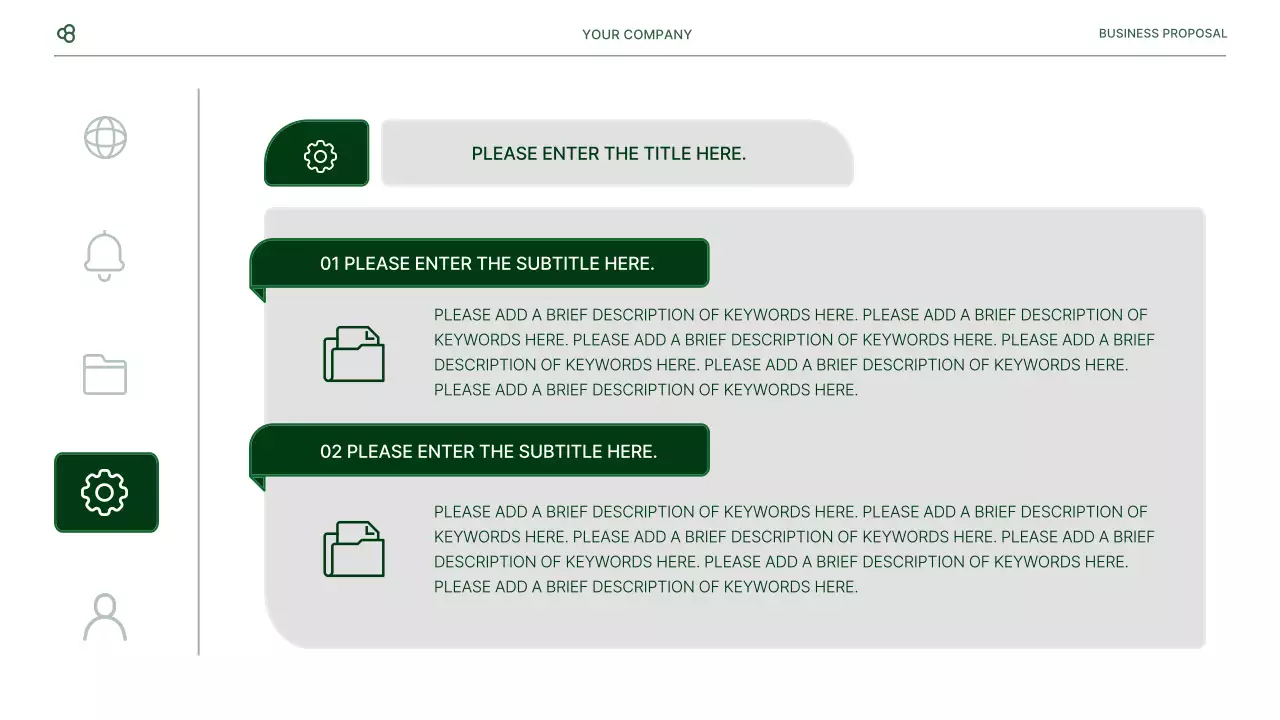 Green Minimal Business Proposal Presentation