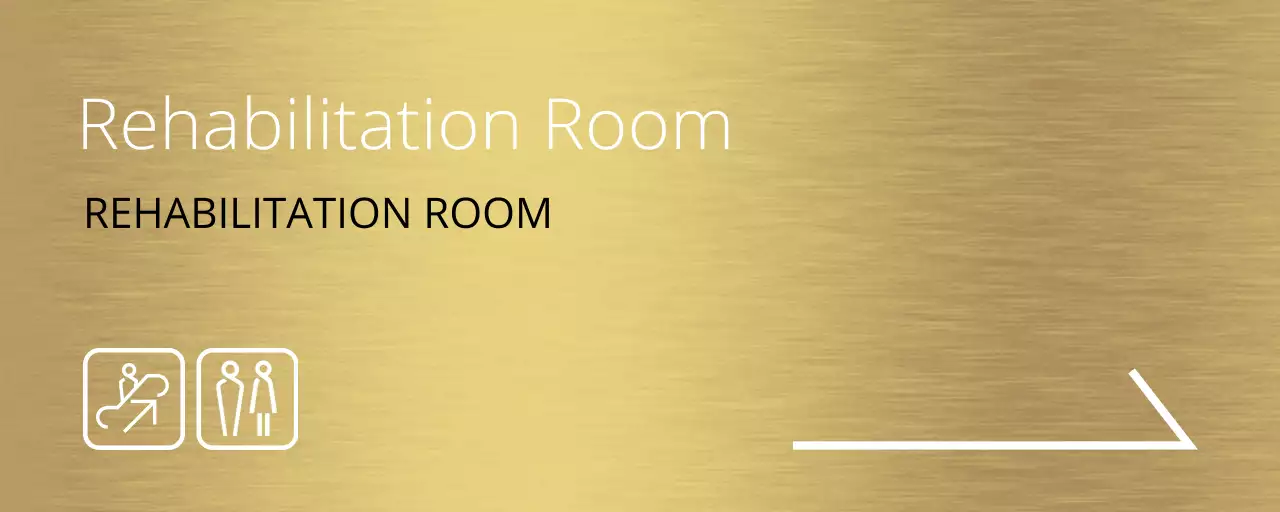 Simple design with white lines and hospital place names.