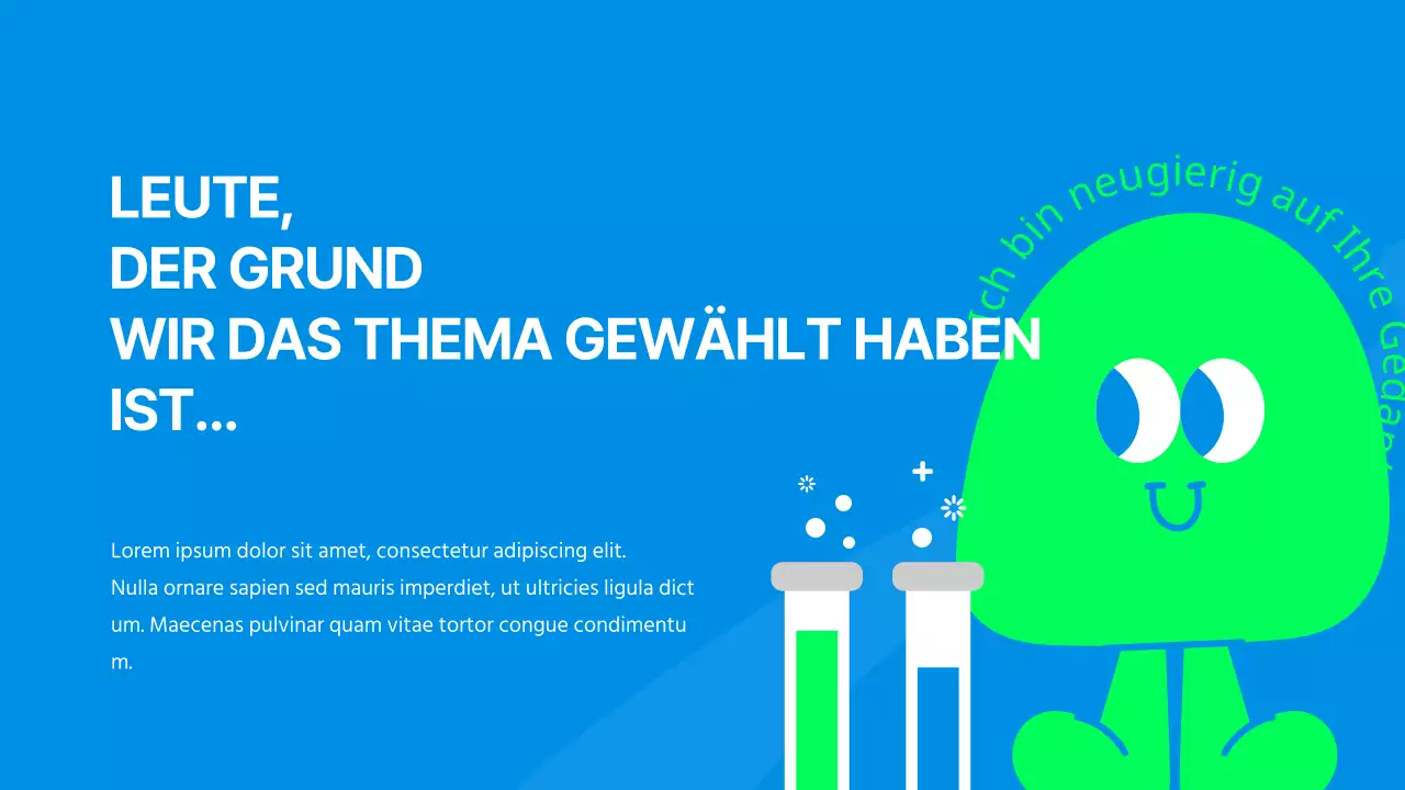 Niedlicher Charakter Science Experiment Report in Blau und Lindgrün