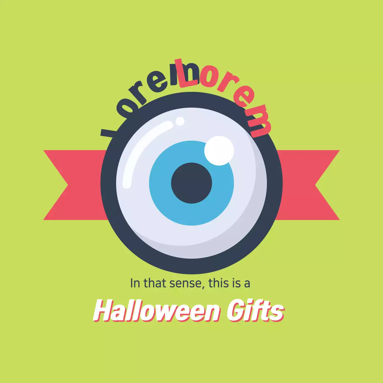 Green Playful Halloween Gifts Advertisement Banner