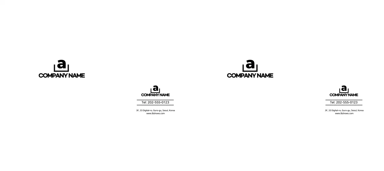 Promotions and information in the form of a clean business corporate logo