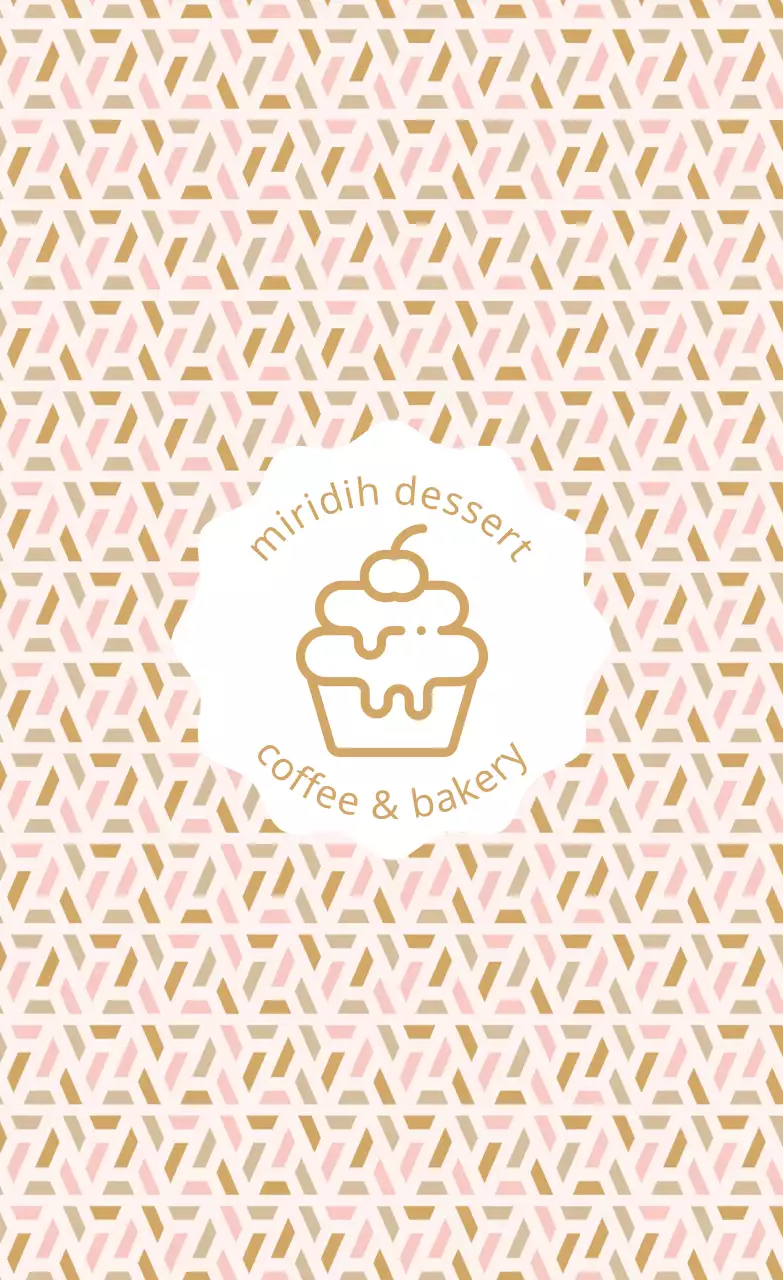 Khuyến mãi quán cà phê tráng miệng màu hồng be minh họa