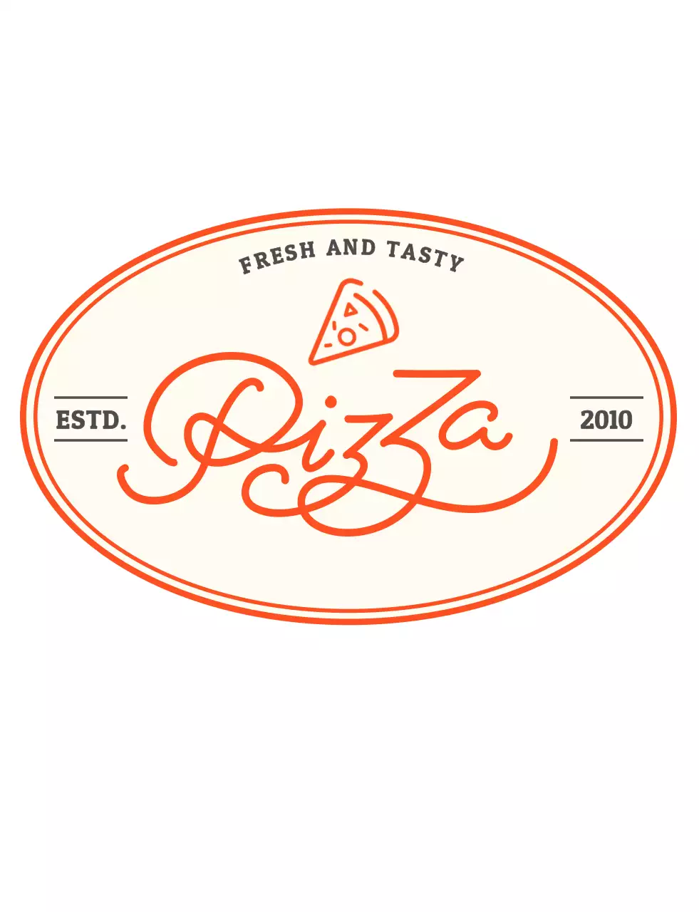 Red pizzeria logo restaurant t-shirt