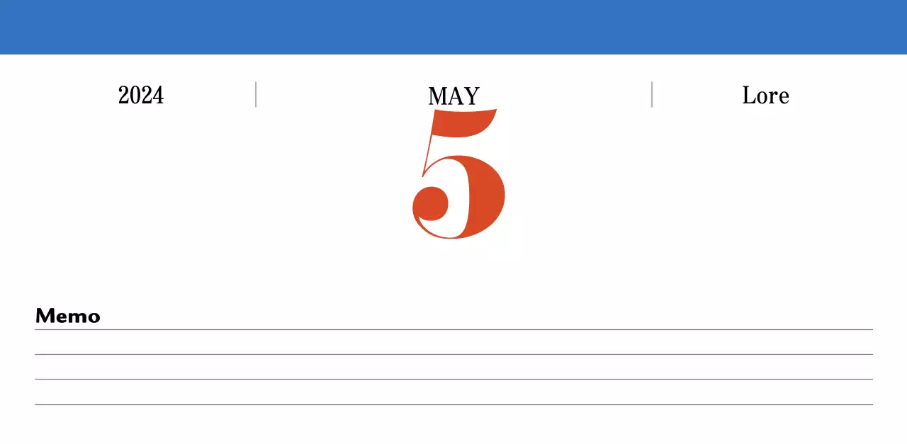 Lịch ký ức Cupsep cổ điển màu đỏ và xanh