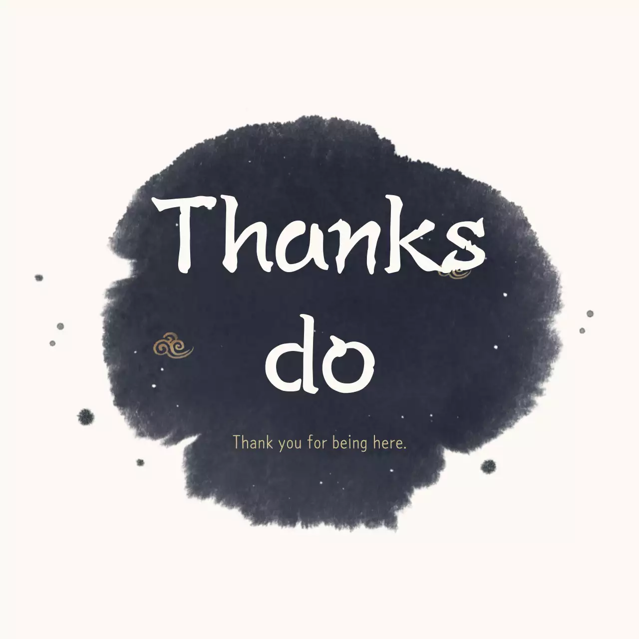 Black Minimalist Thank You Card Banner
