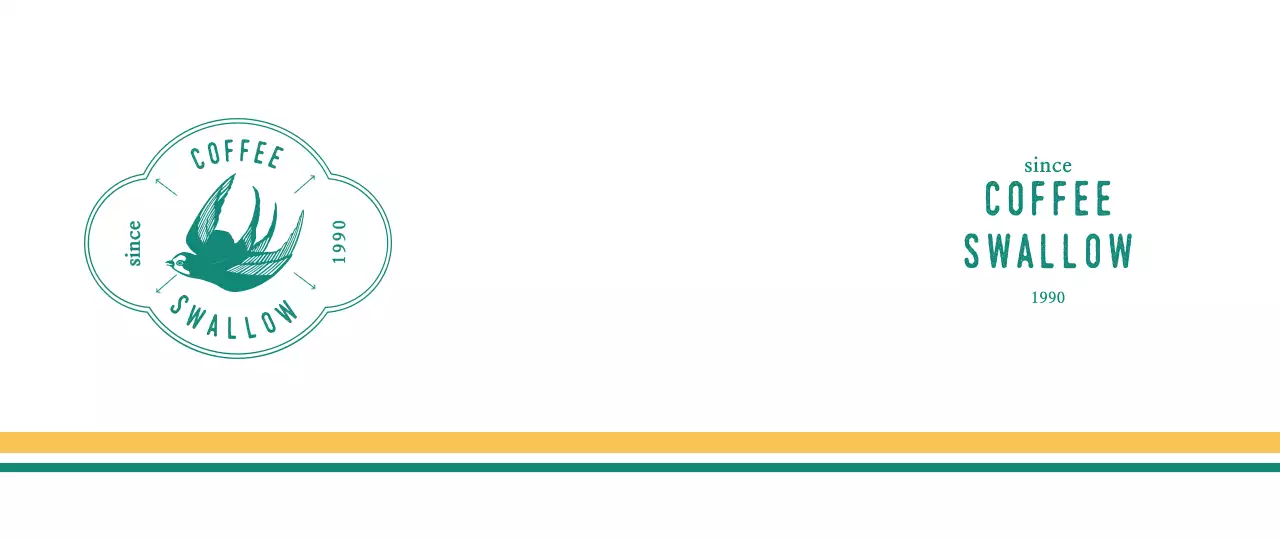 Turquoise Vintage Logo Cafe Mug