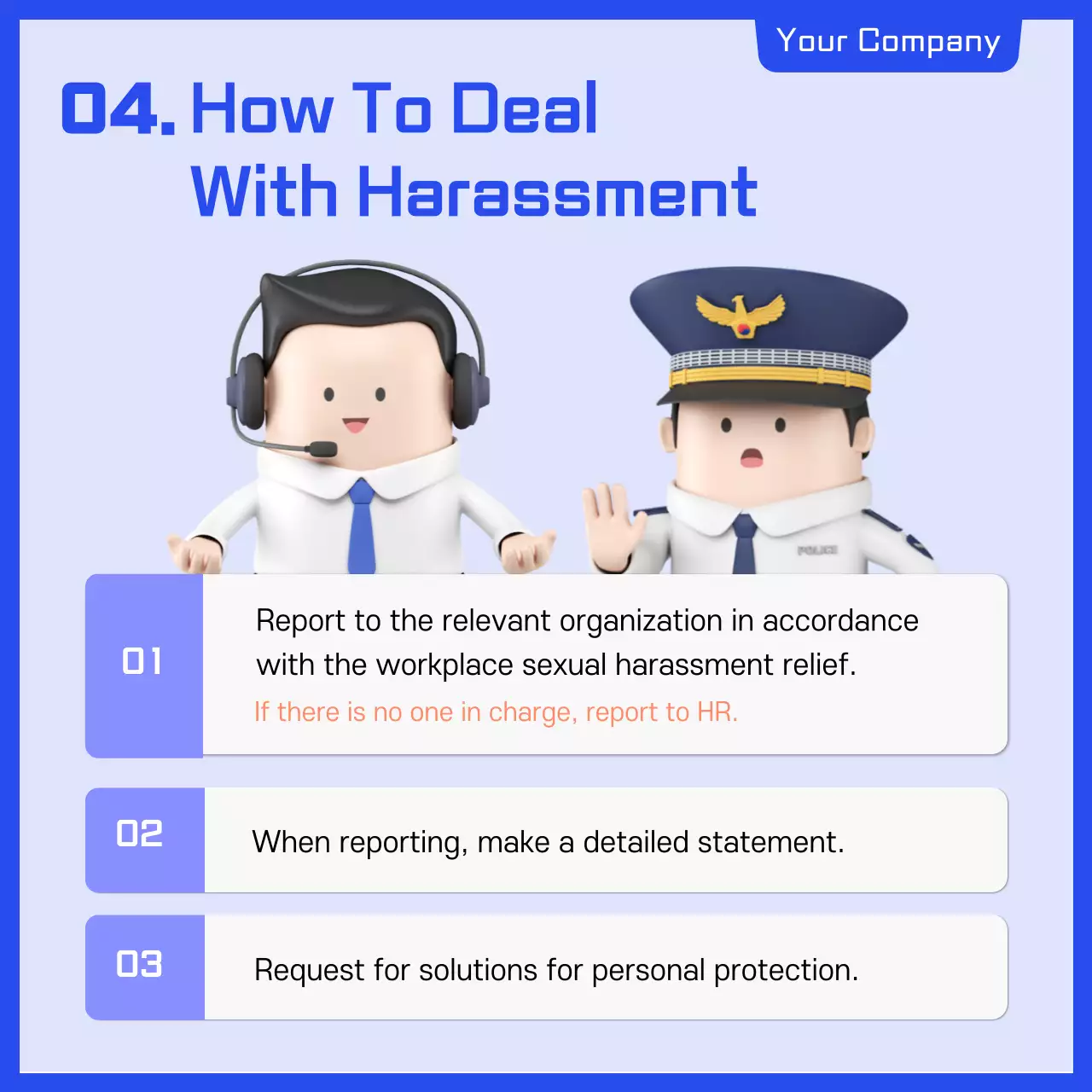 Blue Modern Work Guide Instagram Carousel