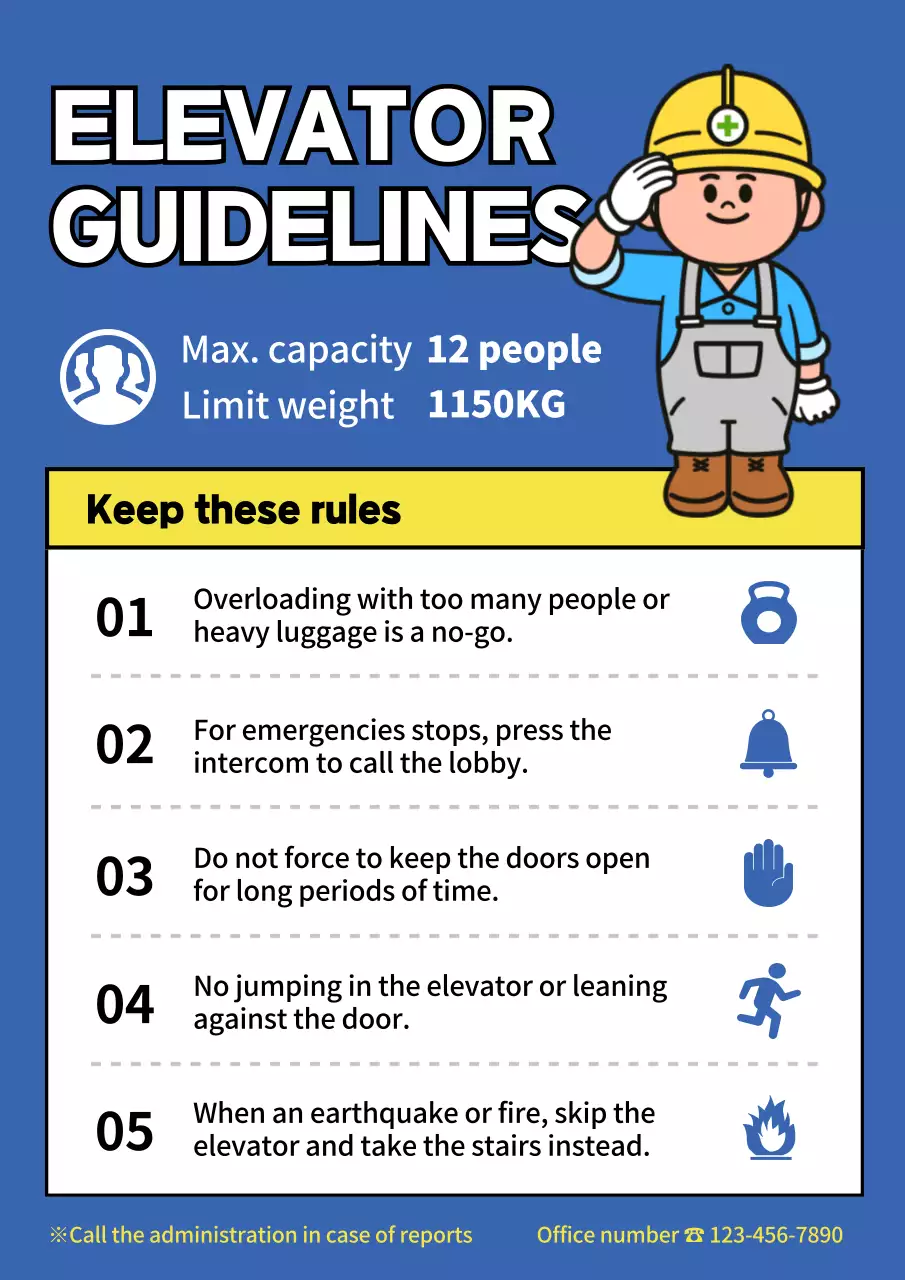 Blue Simple Safety Guidelines