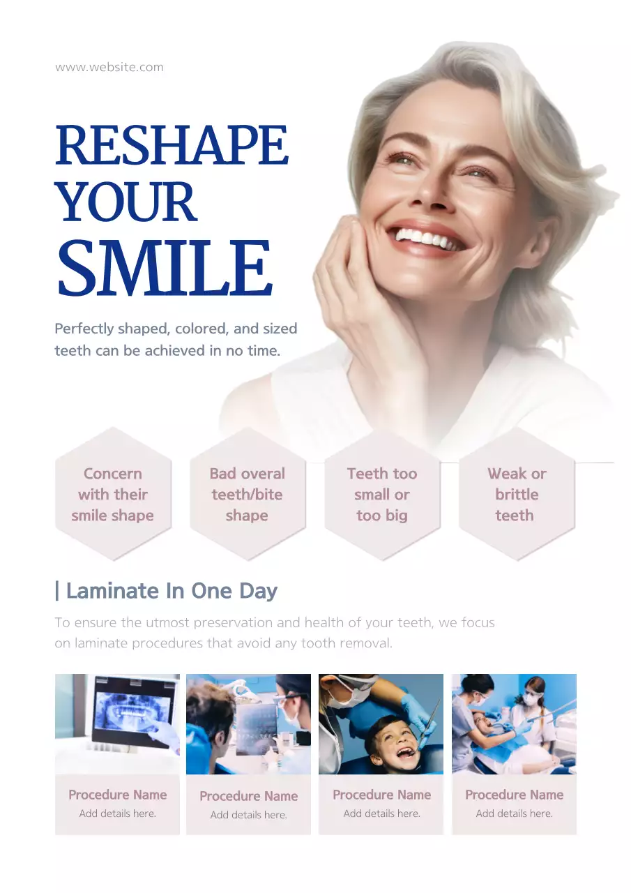 Blue Professional Dental Promotion Poster
