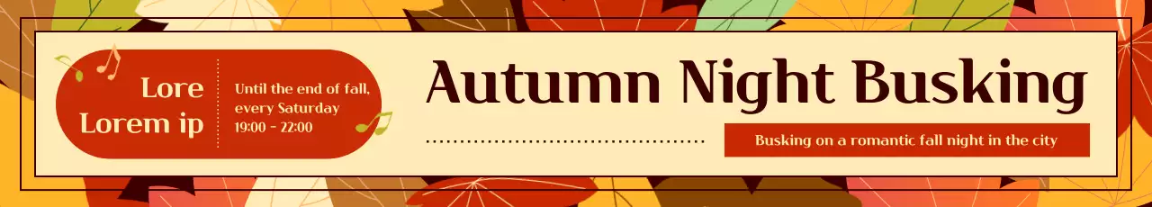 Promote an autumnal, leafy busking event