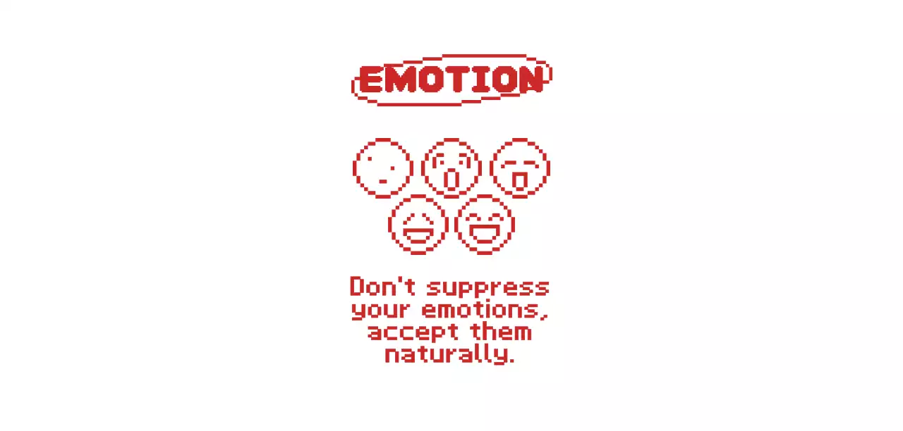 Designed with cute dot illustrations and a red background