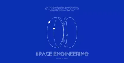 Simple, clean engineering concept in crisp navy blue and white