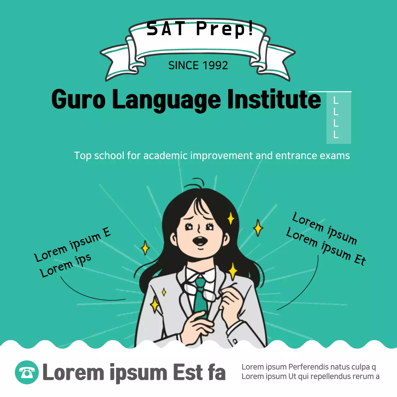 Teal Animation Sat Promotion Banner