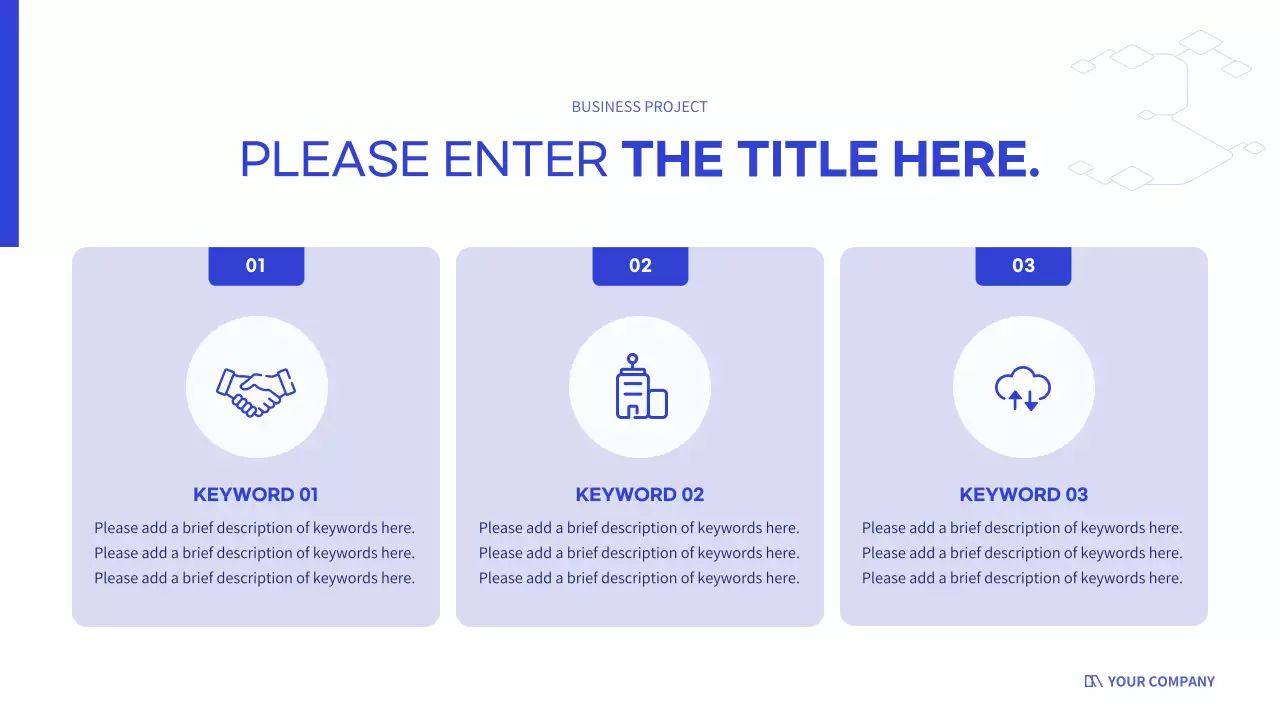 Clean business with white and blue tones