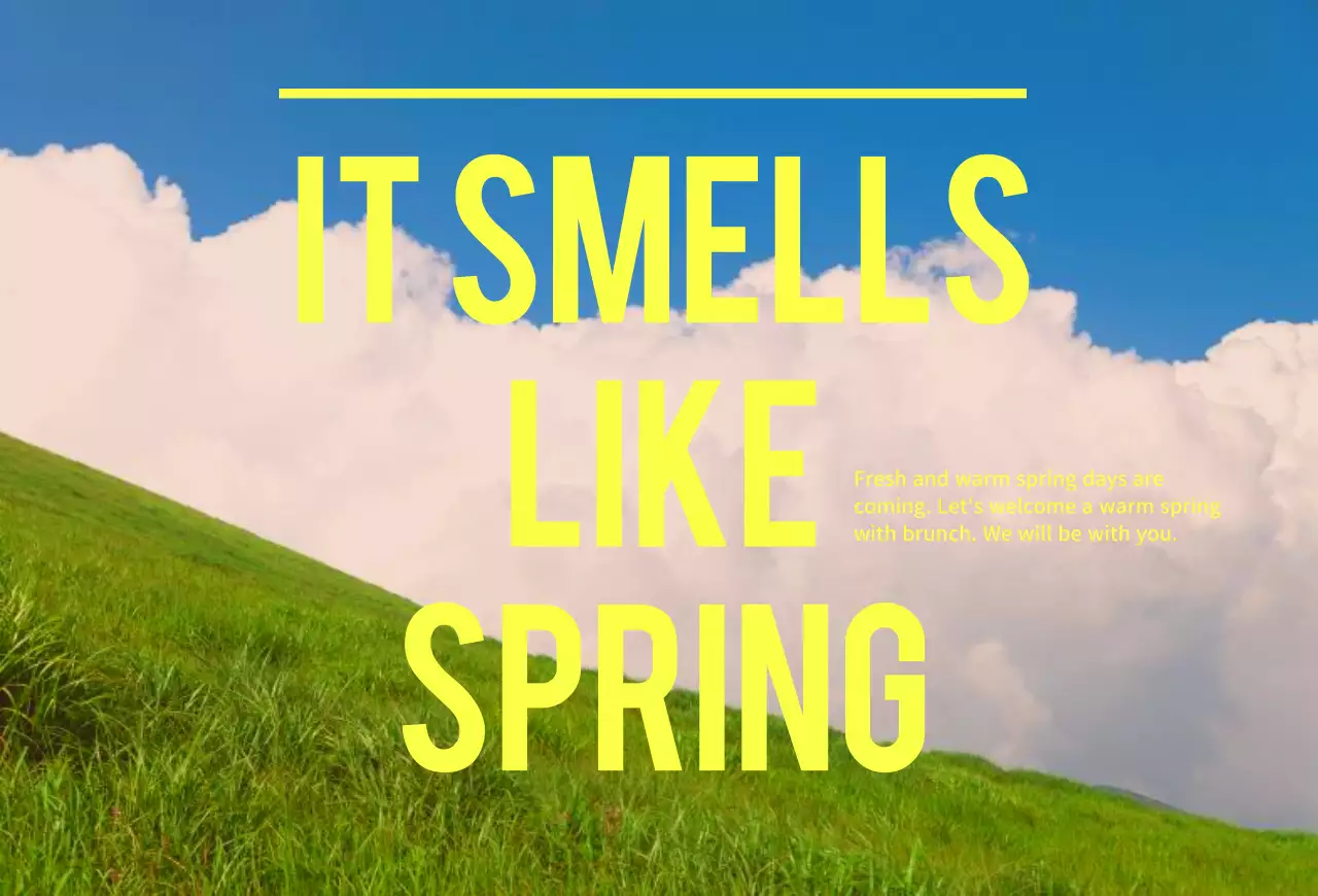 Designing a background photo with a warm spring concept