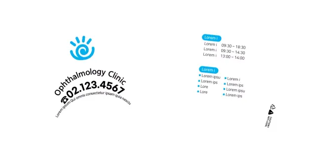 Clean style in black and blue to showcase and promote your practice